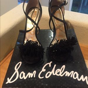 Sam Edelman Aisha black suede heels